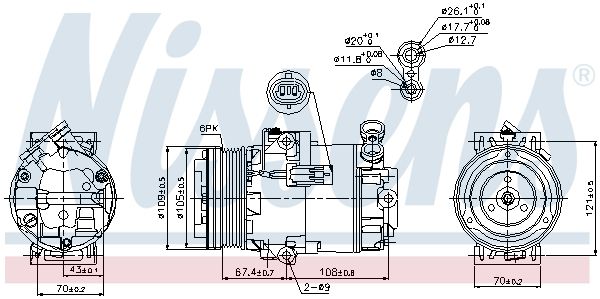 Nissens 89222 Компресор кондиціонера First Fit