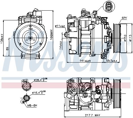 Nissens 89223 Компресор кондиціонера First Fit