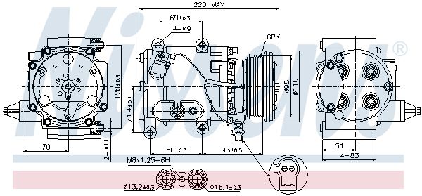 Nissens 89228 Компресор кондиціонера First Fit