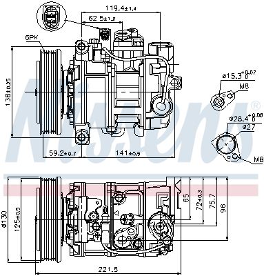 Nissens 89236 Компресор кондиціонера First Fit