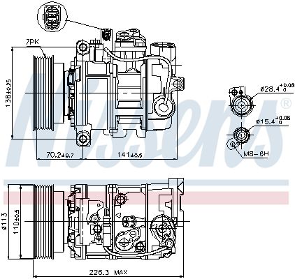 Nissens 89237 Компресор кондиціонера First Fit