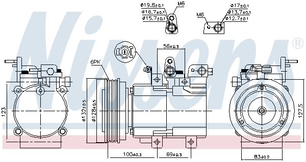 Nissens 89238 Компресор кондиціонера First Fit