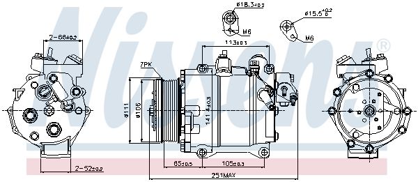 Nissens 89245 Компресор, система кондиціонування повітря