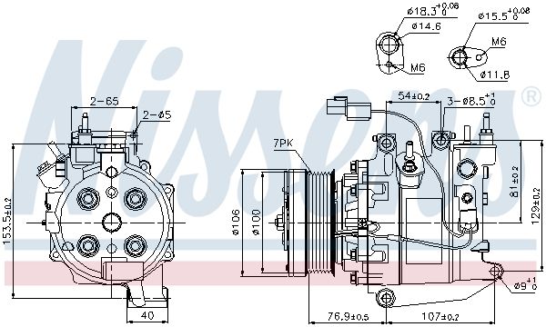 Nissens 89246 Компресор, система кондиціонування повітря