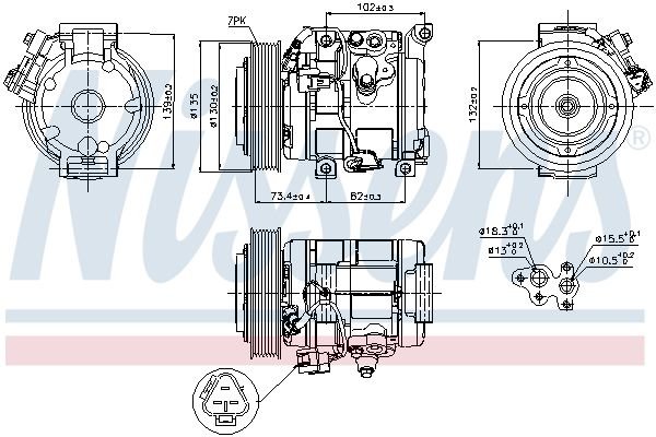 Nissens 89250 Компресор кондиціонера First Fit