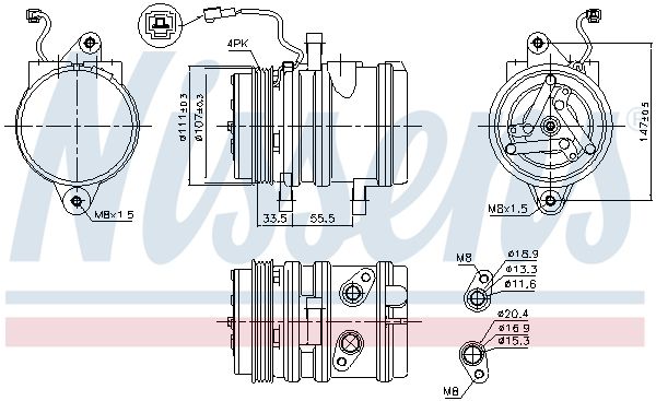 Nissens 89275 Компресор кондиціонера First Fit
