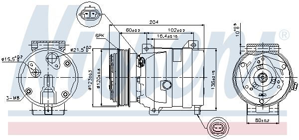 Nissens 89281 Компресор кондиціонера First Fit
