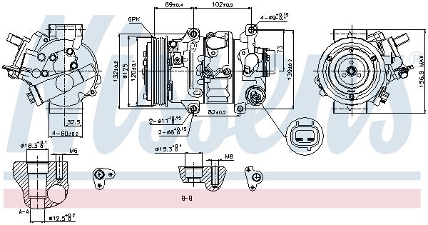 Nissens 89314 Компресор кондиціонера First Fit
