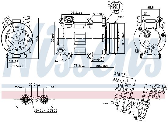 Nissens 89327 Компресор кондиціонера First Fit