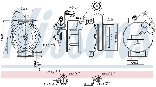 Nissens 89341 Компресор, система кондиціонування повітря