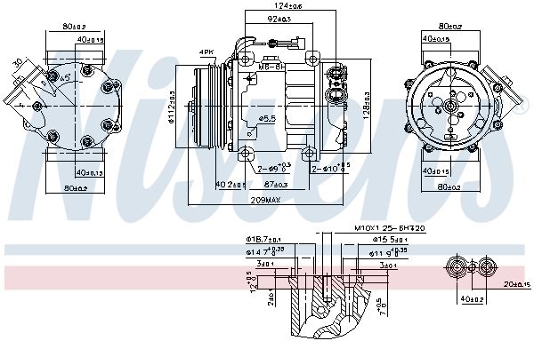 Nissens 89347 Компресор, система кондиціонування повітря