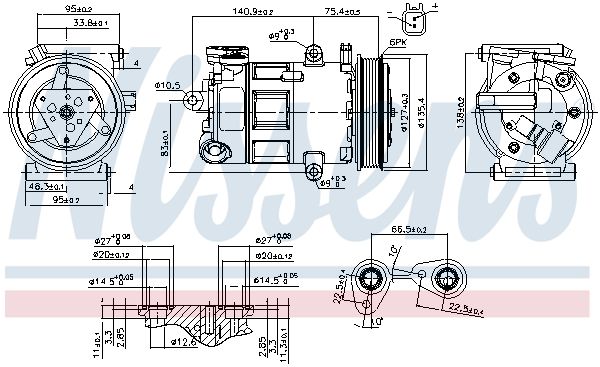 Nissens 89348 Компресор, система кондиціонування повітря