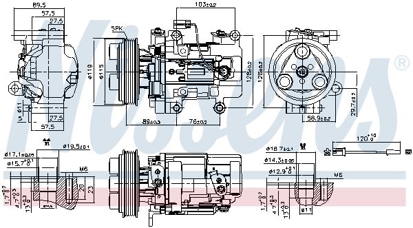 Nissens 89351 Компресор кондиціонера First Fit