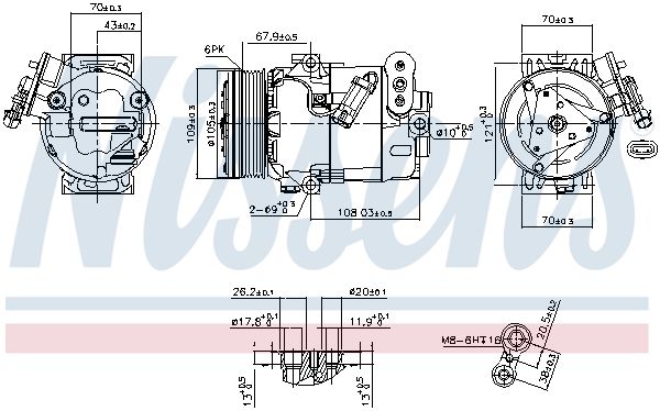 Nissens 89356 Компресор, система кондиціонування повітря