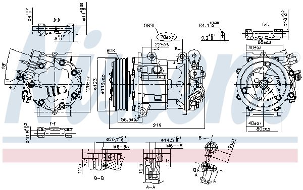 Nissens 89362 Компресор, система кондиціонування повітря