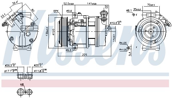 Nissens 89397 Компресор, система кондиціонування повітря