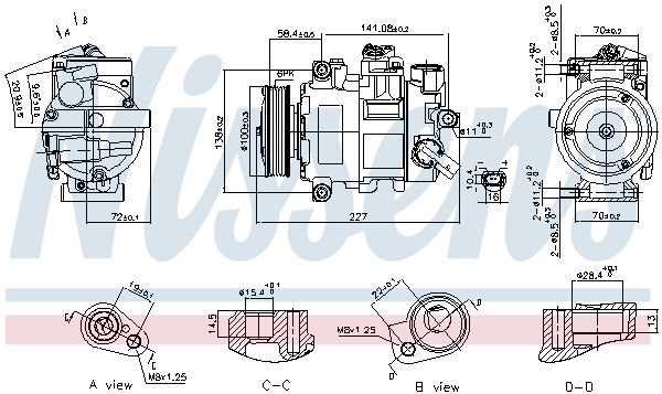 Nissens 89415 Компресор кондиціонера First Fit