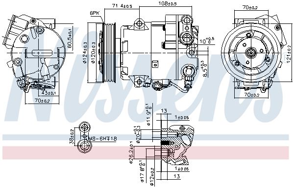 Nissens 89425 Компресор, система кондиціонування повітря