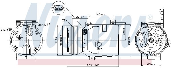 Nissens 89435 Компресор, система кондиціонування повітря