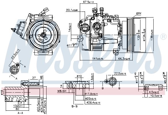 Nissens 89462 Компресор, система кондиціонування повітря