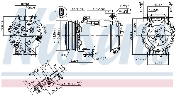 Nissens 89481 Компресор, система кондиціонування повітря