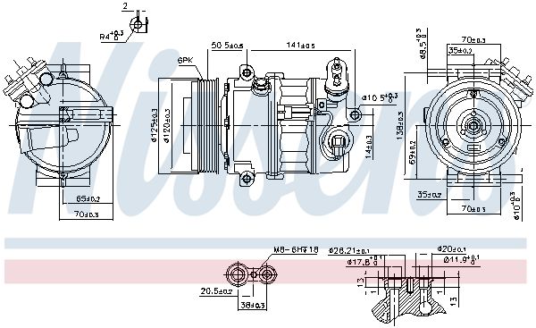 Nissens 89497 Компресор кондиціонера First Fit