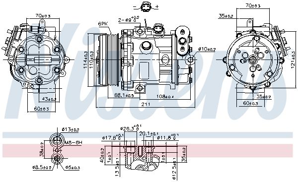 Nissens 89503 Компресор кондиціонера First Fit