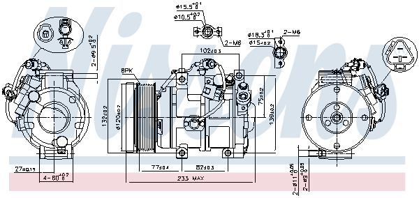 Nissens 89511 Компресор кондиціонера First Fit
