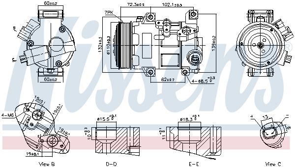 Nissens 89516 Компресор кондиціонера First Fit