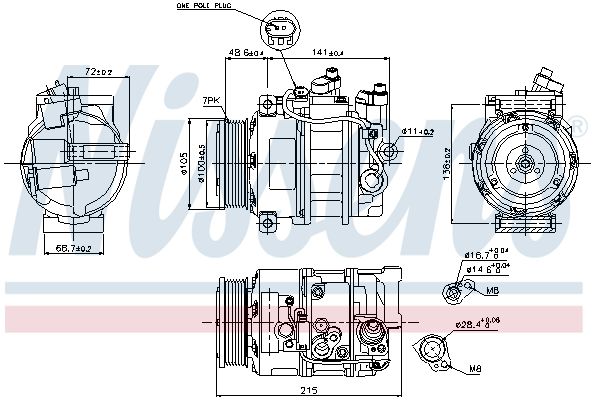 Nissens 89520 Компресор, система кондиціонування повітря