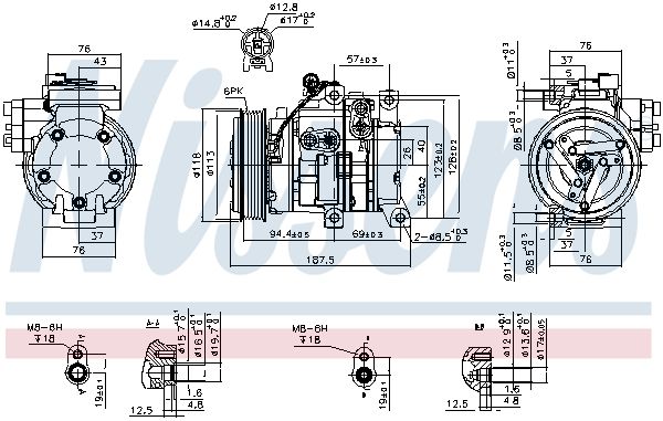 Nissens 89533 Компресор, система кондиціонування повітря