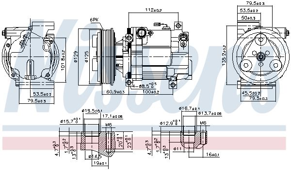Nissens 89549 Компресор кондиціонера First Fit