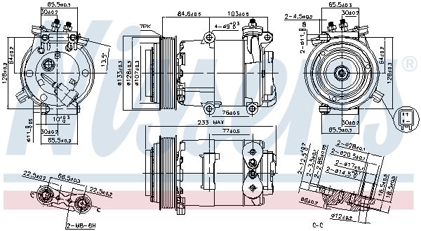 Nissens 89569 Компресор кондиціонера First Fit