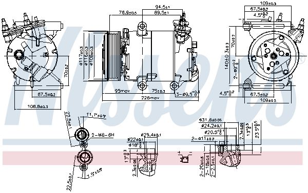 Nissens 89571 Компресор, система кондиціонування повітря