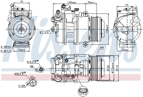 Nissens 89574 Компресор кондиціонера First Fit