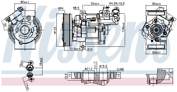 Nissens 89579 Компресор кондиціонера First Fit