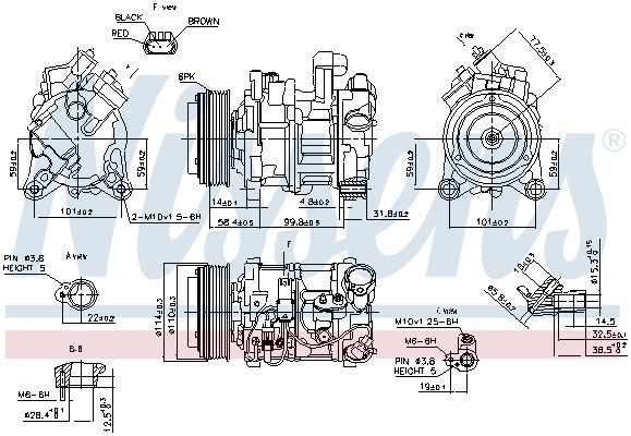 Nissens 89585 Компресор кондиціонера First Fit