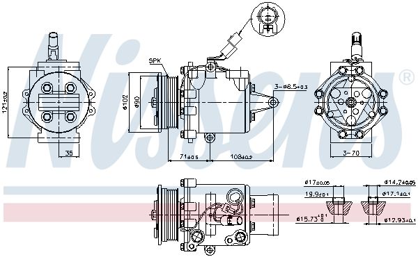 Nissens 89591 Компресор кондиціонера First Fit