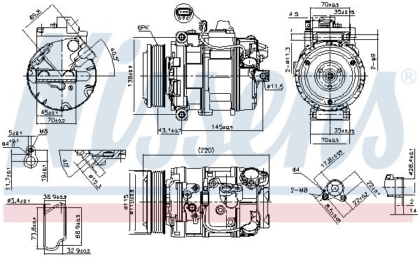 Nissens 89599 Компресор кондиціонера First Fit