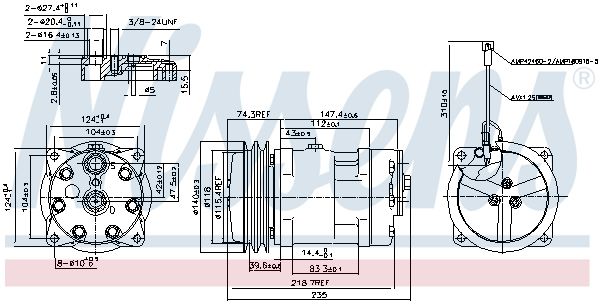 Nissens 89611 Компресор, система кондиціонування повітря