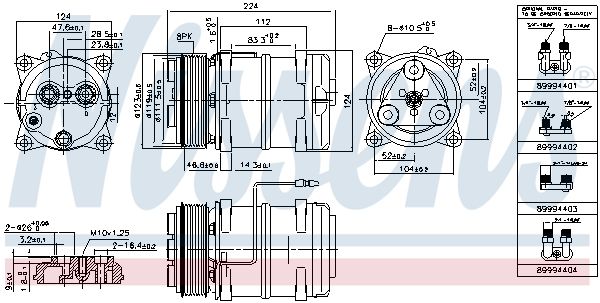 Nissens 899947 Компресор, система кондиціонування повітря