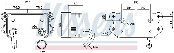 Nissens 90580 Охолоджувач оливи, моторна олива