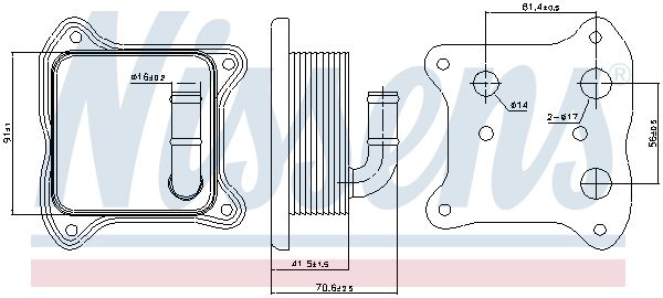 Nissens 90680 Радіатор оливний