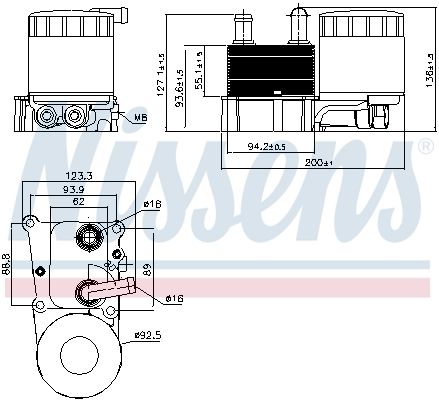 Nissens 90696 Радіатор оливний