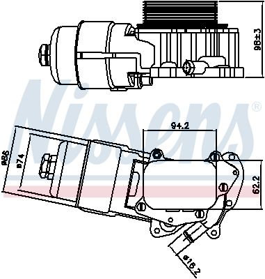 Nissens 90703 Охолоджувач оливи, моторна олива