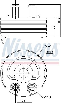Nissens 90719 Радіатор оливний First Fit