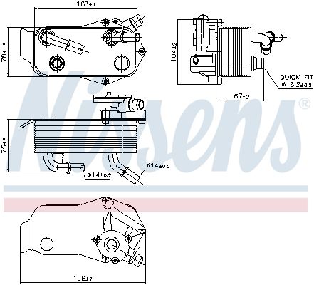 Nissens 90736 Радіатор оливний