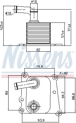 Nissens 90776 Охолоджувач оливи, моторна олива