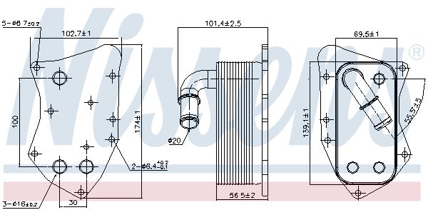 Nissens 90804 Радіатор оливний
