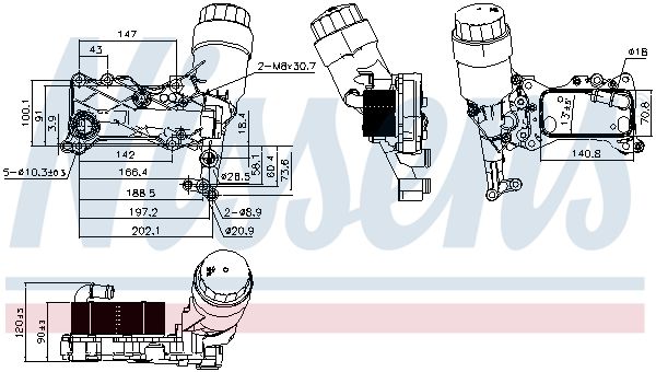 Nissens 90836 Радіатор оливний